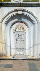 Old Faucet in ornate marble, Istanbul, Turkey