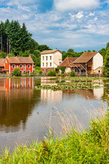 Fototapeta na wymiar water mill in Burgundy, France