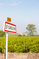 vineyards near Saint-Emilion, Bordeaux, Francie