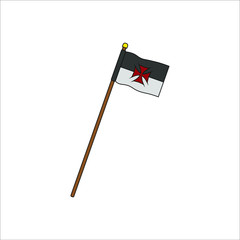 Knights Templar flag.Illustration for web and mobile design.