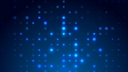 Dot  white blue pattern screen led light gradient texture background. Abstract  technology big data digital background. 3d rendering.