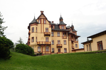 Fototapeta na wymiar Cottages in the Slovak Tatras
