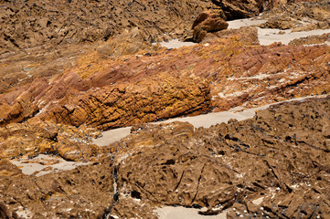 Tomakin Australia, close-up of markings on rocks at beach