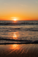 sunset on the beach