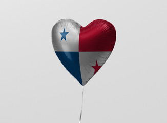 Panama flag in heart balloon