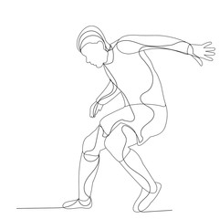 white background, line drawing of a running man