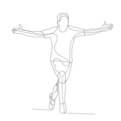 vector, white background, line drawing male athlete