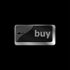 computer keyboard buy now icon - business concept