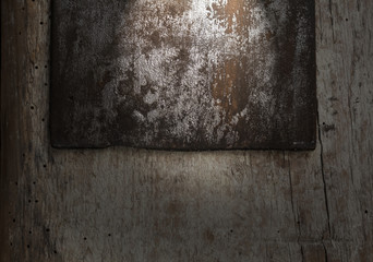 Obraz premium concrete wall with vignette. ideal for use as a background, backlit in a dark room