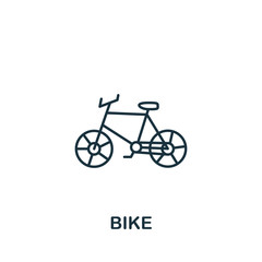 Fototapeta na wymiar Bike icon. Simple line element Bike symbol for templates, web design and infographics