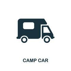 Camp Car icon. Simple illustration from vacation collection. Creative Camp Car icon for web design, templates, infographics and more