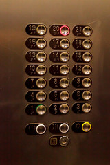 Elevator buttons with the number 20 enabled. Elevator Keyboard