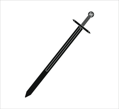 Knights Templar sword.Illustration for web and mobile design.