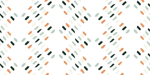 Seamless hand drawn geometric pattern with national striped color background. Repeatable Design. Abstract Vector hand drawn element. - Powered by Adobe