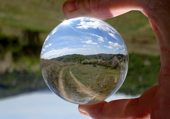 globe landscape in the mountain spring