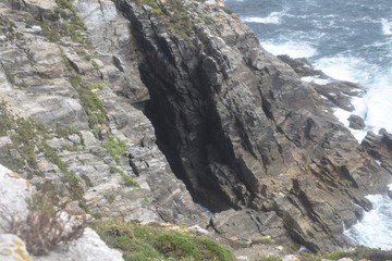 hole inside a cliff