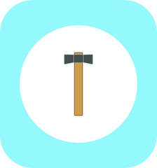 mason hammer construction site. illustration for web and mobile design.