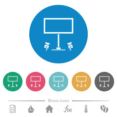 Billboard with reflectors flat round icons