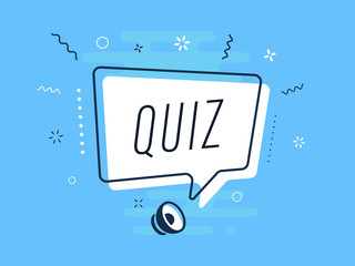 quiz - loudspeaker with text on Quick Tips badge. Business concept for new ideas creativity and innovative solution. File has clipping path.