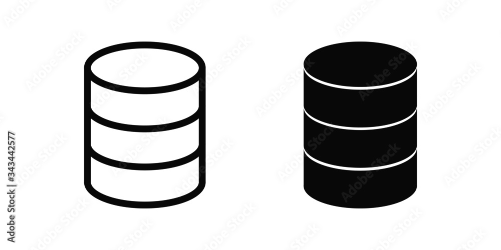 Aufkleber database symbol vector illustration. server connection icon