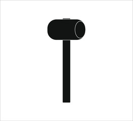 construction mason rubber mallet. illustration for web and mobile design.