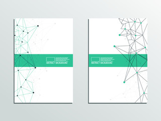 Cover for book, magazine, flyer. Communication lines vector graphics. Template A4.