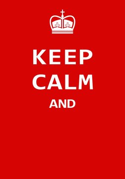 Keep calm, Creative poster concept. Modern lettering inspirational quote isolated on red background. Typography poster. Vector illustartion