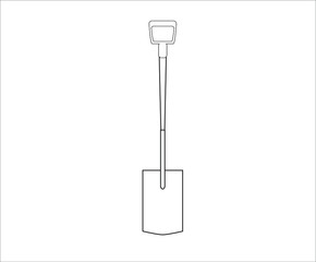 gardener shovel. illustration for web and mobile design.