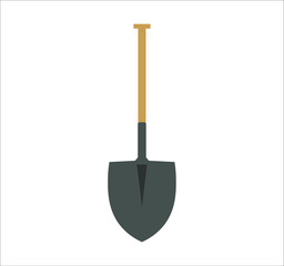 gardener shovel. illustration for web and mobile design.