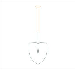 Masonry shovel. illustration for web and mobile design.