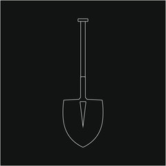 Masonry shovel. illustration for web and mobile design.