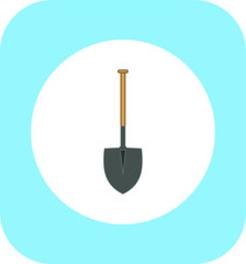 Masonry shovel. illustration for web and mobile design.