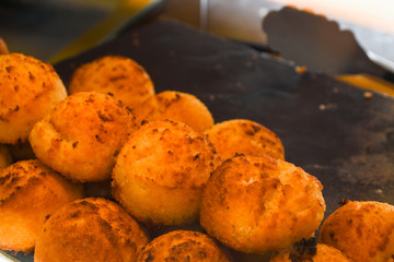 Traditional British pastry specialties for sale at the market