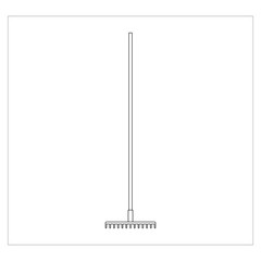 gardening rake. illustration for web and mobile design.