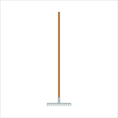 gardening rake. illustration for web and mobile design.