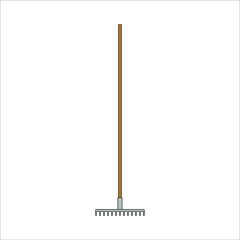 gardening rake. illustration for web and mobile design.