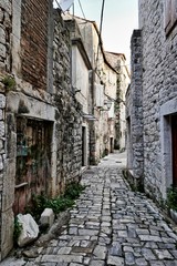 medieval street in the city of Trogir