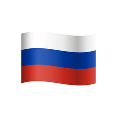 Vector realistic flag of Russia. Can be used for design as a background, icon or texture. EPS 10.