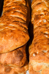 Traditional British pastry specialties for sale at the market