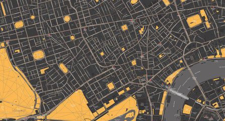 Detailed map of Mayfair, Soho, Holborn – London UK