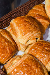 Traditional British pastry specialties for sale at the market