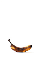 Stale banana isolated on the white background