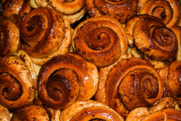 Traditional British pastry specialties for sale at the market