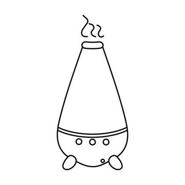black and white essential oil diffuser clip art preview
