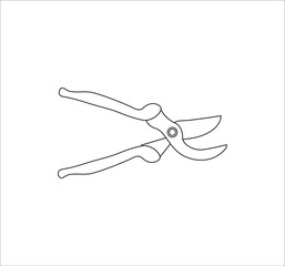 gardening pruning shears. illustration for web and mobile design.