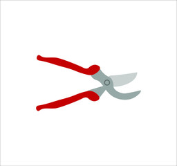 gardening pruning shears. illustration for web and mobile design.