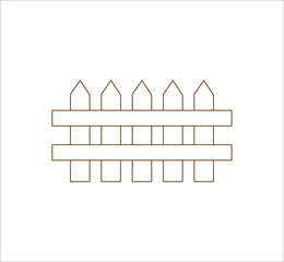 gardening wooden fence. illustration for web and mobile design.
