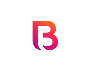 Letter B logo icon design template elements