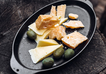 Cheese on plate