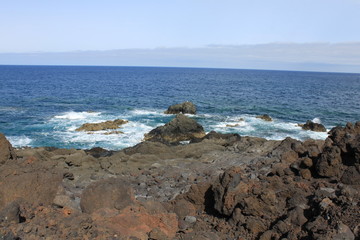 rocks and sea